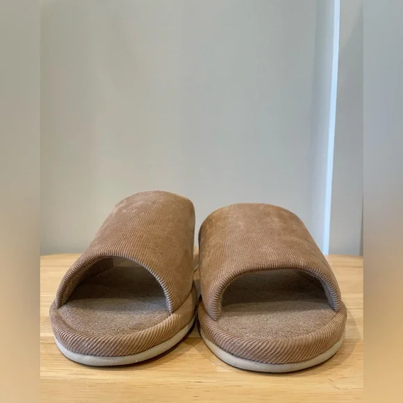 Beige Corduroy Slippers - Picture 8 of 12